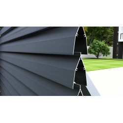 Profil 86x46mm, L-2000mm, , práškový lak, štruktúra RAL7016 Profil 86x46mm, L-2000mm, , práškový lak, štruktúra RAL7016